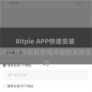 Bitpie APP快速安装 解决比特派钱包使用问题的实用技巧