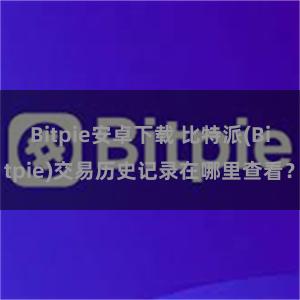 Bitpie安卓下载 比特派(Bitpie)交易历史记录在哪里查看？