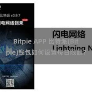 Bitpie APP 比特派(Bitpie)钱包如何设置每日限额？