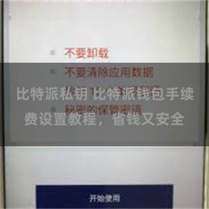 比特派私钥 比特派钱包手续费设置教程，省钱又安全